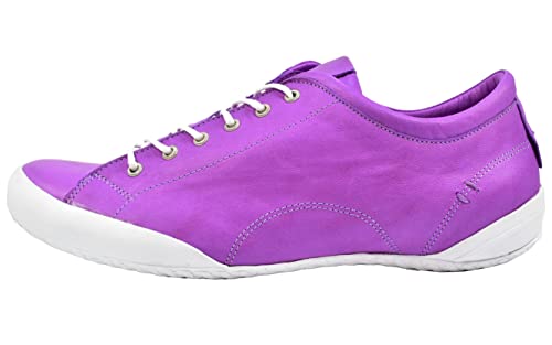 Andrea Conti Damen Sneaker Schnürer Halbschuh Leder dynamisches Design 0340559, Größe:42 EU, Farbe:Lila von Andrea Conti