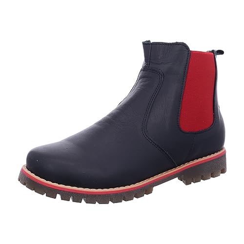 Andrea Conti Damen Stiefelette, schwarz/rot, 39 EU von Andrea Conti