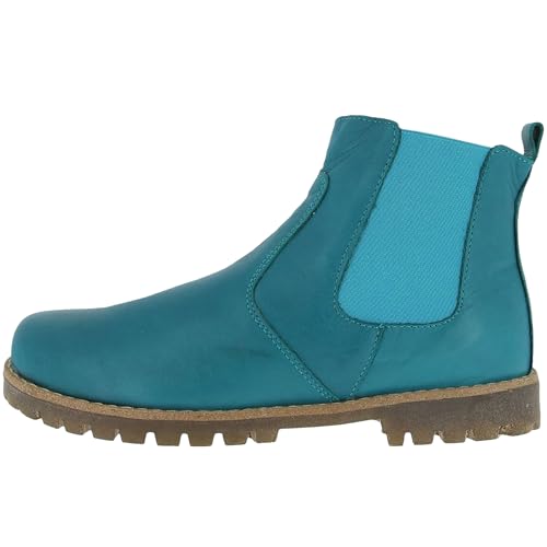 Andrea Conti Damen Stiefelette Boot Reißverschluss Profilsohle lässig 0342818, Größe:41 EU, Farbe:Blau von Andrea Conti