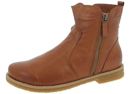 Andrea Conti Damen Stiefelette Boot Zierreißverschluss Leder 0344814, Größe:42 EU, Farbe:Braun von Andrea Conti