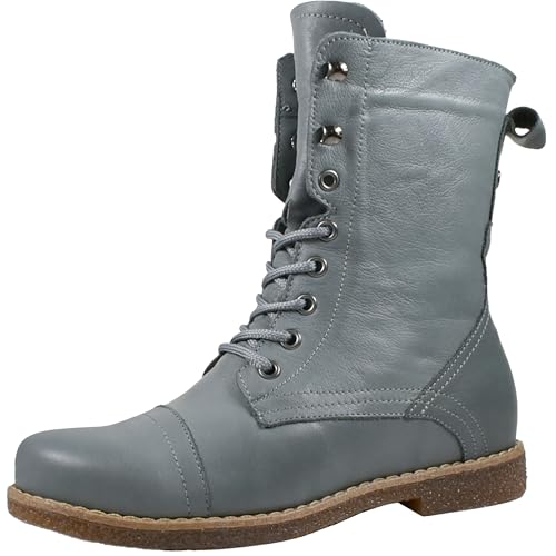 Andrea Conti Damen Stiefelette Leder Schnürboot 0348760, Größe:41 EU, Farbe:Grau von Andrea Conti