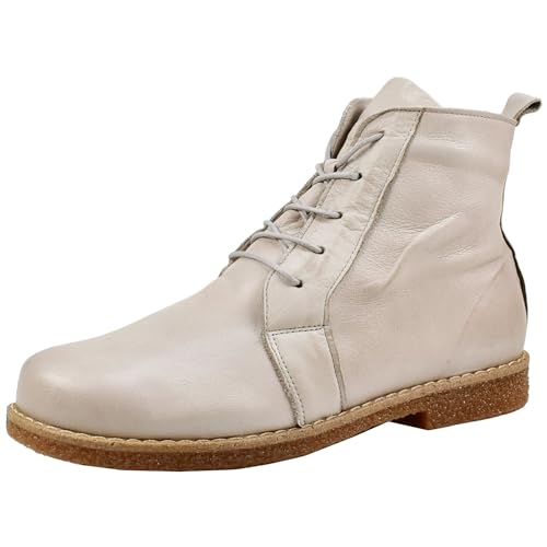 Andrea Conti Damen Stiefelette Leder Schnürboot Krepp Crepe Laufsohle 0344616, Größe:39 EU, Farbe:Grau von Andrea Conti