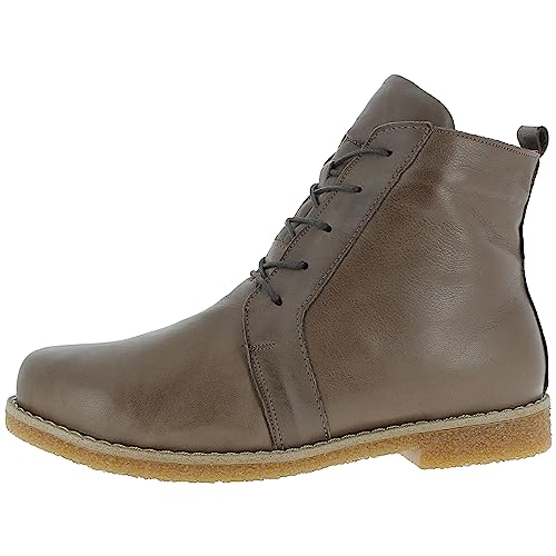Andrea Conti Damen Stiefelette Leder Schnürboot Krepp Crepe Sohle 0344616, Größe:37 EU, Farbe:Braun von Andrea Conti