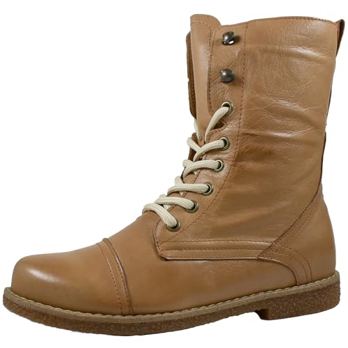 Andrea Conti Damen Stiefelette Schnürboot Leder 0348760, Größe:37 EU, Farbe:Braun von Andrea Conti