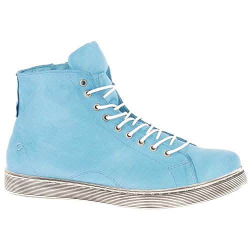 Andrea Conti Sneaker High mit Reißverschluss 0341500 Damen Schnürboots, Größe:38 EU, Farbe:Türkis von Andrea Conti