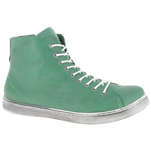 Andrea Conti Sneaker High mit Reißverschluss 0341500 Damen Schnürboots, Größe:41 EU, Farbe:Grün von Andrea Conti