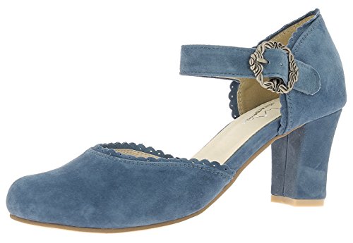 Hirschkogel Damen 3005715 Pumps, Blau Jeans, 35 EU von Andrea Conti