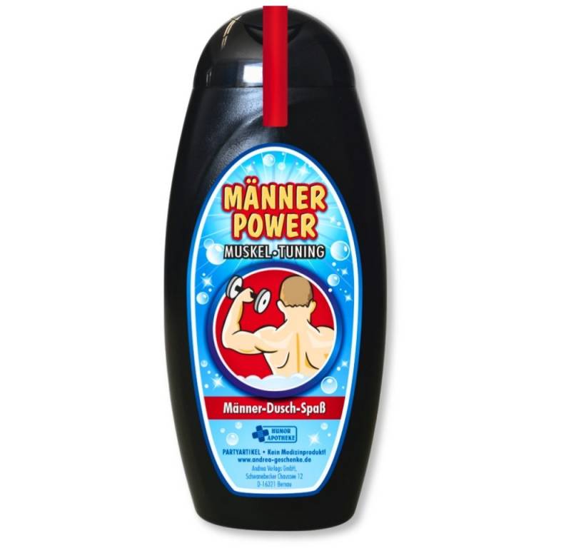 Andrea Geschenkewelt Pflege-Geschenkset Männer Power Shampoo Duschgel - Männer Power Muskel Tuning Scherzartikel, 1-tlg., Geschenk für Männer mit Humor – Scherzartikel zum Geburtstag von Andrea Geschenkewelt