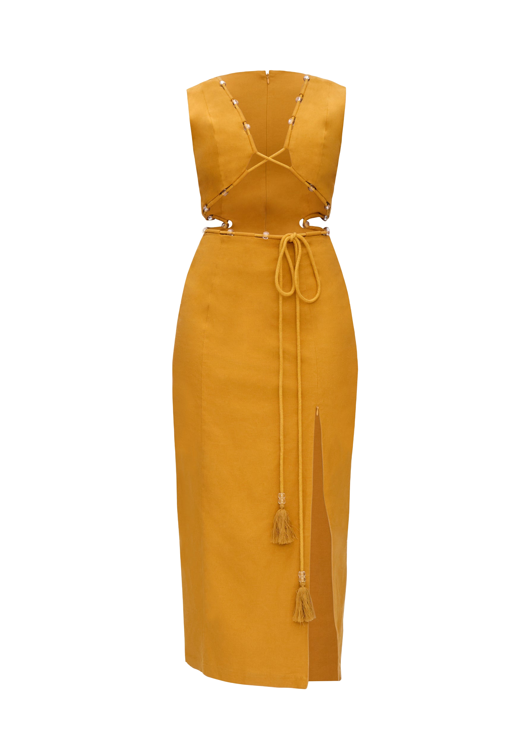 VELA MIDI DRESS - MUSTARD - S - Andrea Iyamah - Midi dresses von Andrea Iyamah