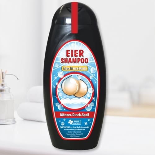 Spaß Duschbäder Duschgel - Eier Shampoo - Geschenk zum Geburtstag Junggesellenabschied für Männer | Geburtstagsgeschenk Scherzartikel für Erwachsene von Andrea Verlag