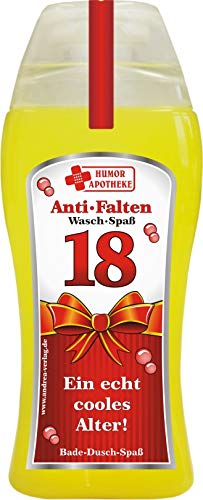 Spaß Duschbäder Duschgel Shampoo - zum 18. Geburtstag - Geschenk für Männer Frauen | Geburtstagsgeschenk mit Zahlen zum runden Geburtstag von AV Andrea Verlag