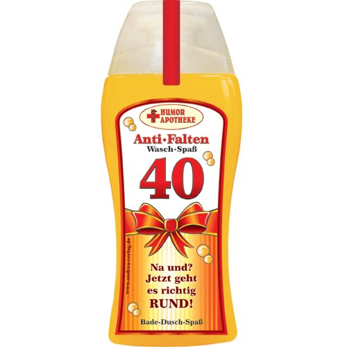 Spaß Duschbäder Duschgel Shampoo - zum 40. Geburtstag - Geschenk für Männer Frauen | Geburtstagsgeschenk mit Zahlen zum runden Geburtstag von Andrea Verlag