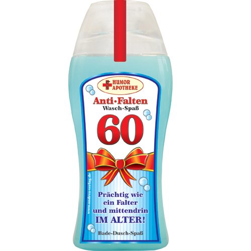 Spaß Duschbäder Duschgel Shampoo - zum 60. Geburtstag - Geschenk für Männer Frauen | Geburtstagsgeschenk mit Zahlen zum runden Geburtstag von AV Andrea Verlag