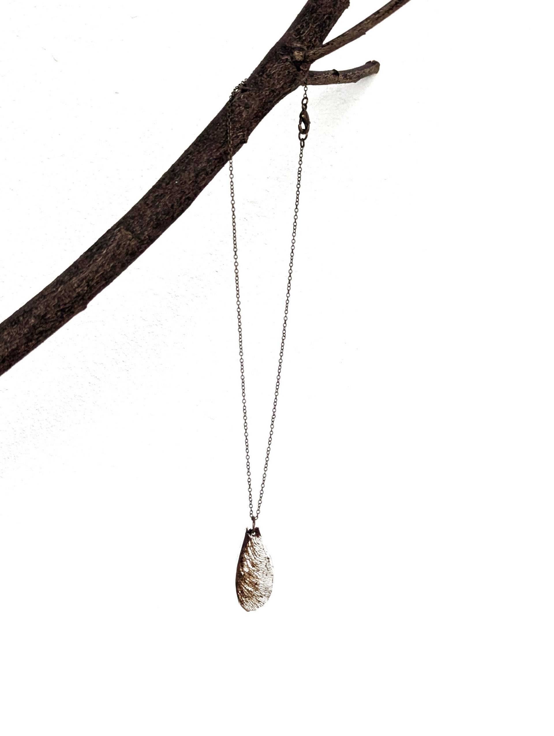 Halskette | Blatt Bronze Ahorn Nachhaltig von AndreaKroppDesign