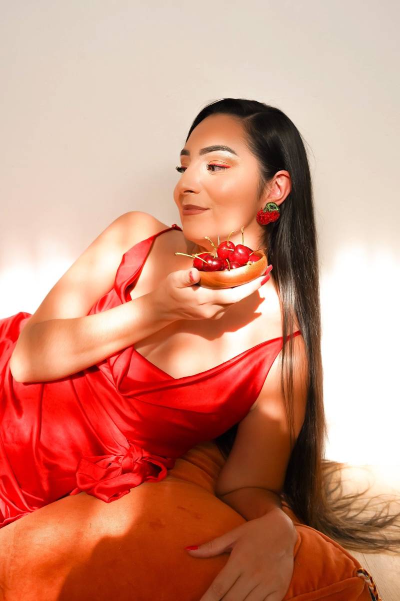 Kirschen Ohrringe, Handgemachte Obst Rote Perlen Ohrstecker, Spaß Frühlings Sommer Ohrringe Kirschen Ohrringe, Handgemachte Obst Rote Perlen Ohrstecker, Spaß Frühlings Sommer Ohrringe von AndreamBoutique