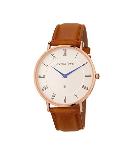 Andreas Osten Unisex Analog Quarz Uhr mit Leder Armband AO-74 von Andreas Osten
