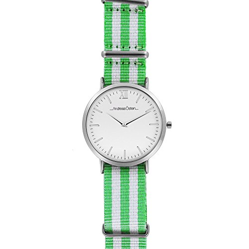 Andreas Osten Unisex Analog Quarz Uhr mit Nylon Armband AO-24 von Andreas Osten