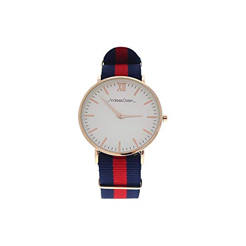 Andreas Osten Unisex Analog Quarz Uhr mit Nylon Armband AO-59 von Andreas Osten