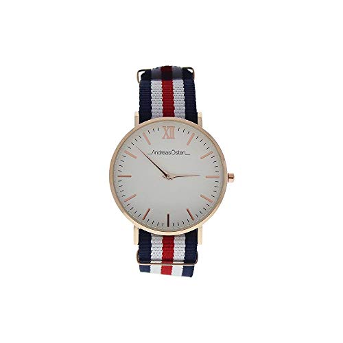 Andreas Osten Unisex Analog Quarz Uhr mit Nylon Armband AO-62 von Andreas Osten