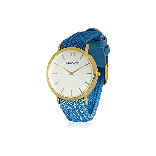 Andreas Osten Unisex Analog Quarz Uhr mit Stoff Armband AO-213 von Andreas Osten