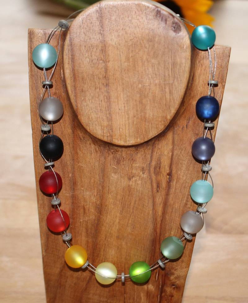 Polariskette Bunt, Bunte Polariskette, Regenbogenkette Unikat Handmade von AndreasParadies