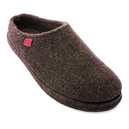 AM001 - Andres Machado - Fußbett Filzhausschuhe in Braun Gr. 45 von Andrés Machado