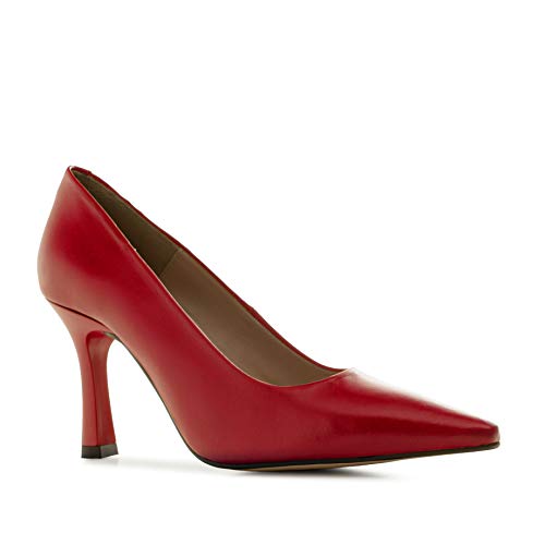 Andrés Machado - Business Pumps für Junge Frauen aus Glattleder - Aurora - Elegante Damenschuhe mit Absatz Stilettos High Heels für den Sommer - Rot EU 33 von Andrés Machado