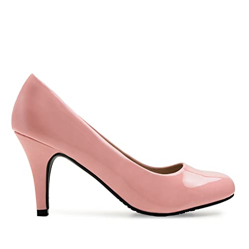Andrés Machado - Damen Elegante Lackleder Pumps mit 9,5 cm Absatz - AM422 - Damen Sommer High Heels - Kleines Modell - Rosa Lackleder - Größe EU 40 von Andrés Machado