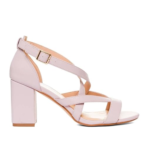 Andrés Machado – Damen Sandalen aus Synthetik mit hohem Absatz & Plateau – AM5684 – Malve - Größe EU 44 von Andrés Machado