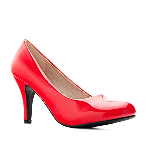 Andres Machado - Elegante, rote Lack Pumps. Kleine und große Größen. - Rot Lack - 46 EU von Andrés Machado