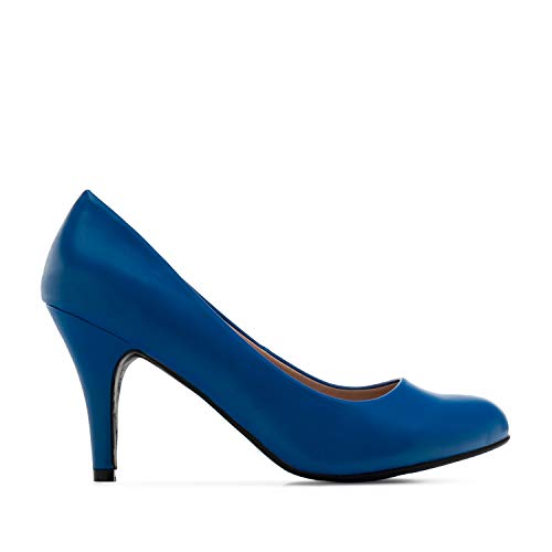 Andrés Machado - Elegante Business Pumps aus Lederimitat für Damen mit 9,5 cm Absatz – AM422 – High-Heels hohe Damenschuhe für den Sommer – Soft Blau Größe EU 36 von Andrés Machado