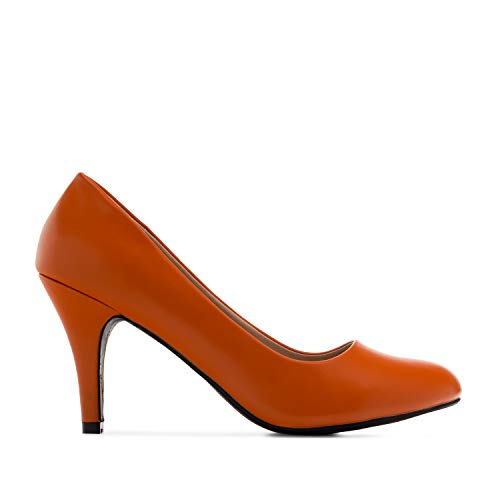 Andrés Machado - Elegante Business Pumps aus Lederimitat für Damen mit 9,5 cm Absatz – AM422 – High-Heels hohe Damenschuhe für den Sommer – Soft Terrakotta Größe EU 36 von Andrés Machado