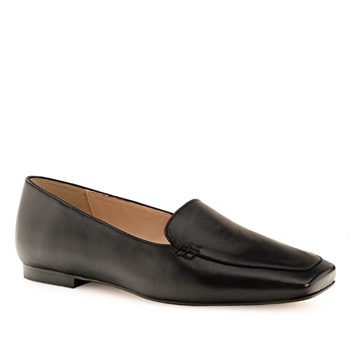 Andrés Machado - Elegante Mokassins für Damen Junge Frauen aus Leder – Doris – Bequeme Loafer Ballerinas Damenschuhe mit flachem Absatz – Schwarz, EU 40 von Andrés Machado