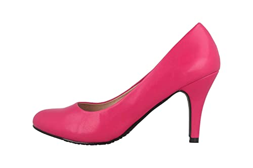 Andres Machado - Elegante Pumps aus pinkem Lederimitat, Soft Pink, 45 EU von Andrés Machado