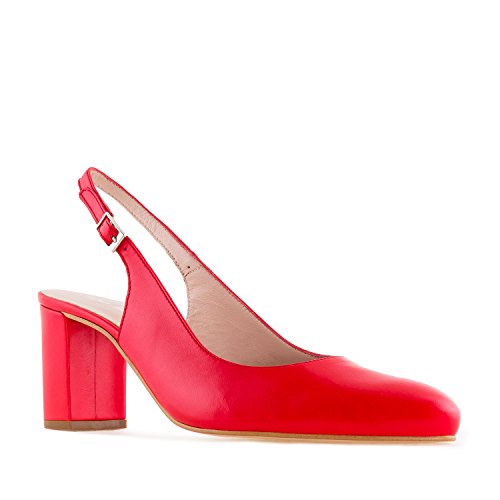 Andrés Machado - Elegante Pumps für Damen/Mädchen - Claudia – Hohe Schuhe mit Absatz/High Heels aus Leder – Made IN Spain - in Rot, EU 34 von Andrés Machado