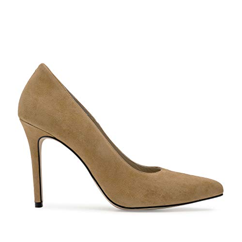 Andrés Machado - Elegante Pumps für Damen aus Glatt- oder Rauleder - Diana - Bequeme hohe Damenschuhe Stilettos High Heels für den Sommer - Camel, EU 42 von Andrés Machado