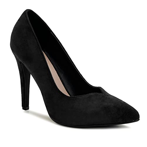 Andrés Machado - Elegante Pumps für Damen und Jugendliche - AM5584 - Damen Pumps Kunstleder High Heels mit spitzer Schuhspitze - Schwarz EU 43 von Andrés Machado