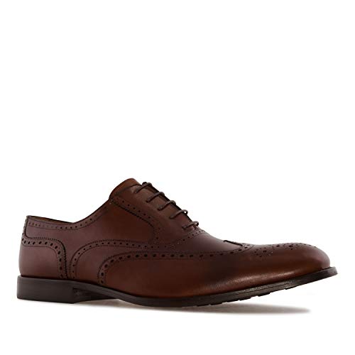 Andrés Machado - Eleganter Herrenschuh aus hochwertigem Leder - AM-Wing Tip - Anzugschuhe für Männer/Mokassins für Business und Alltag - Caoba, EU 48 von Andrés Machado