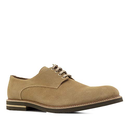 Andrés Machado - Eleganter Herrenschuh aus hochwertigem Rauleder - Derby - Anzugschuhe für Männer/Mokassins für Business und Alltag - Beige, EU 47 von Andrés Machado