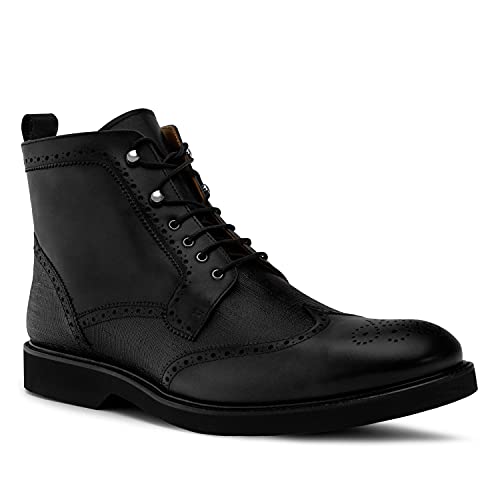 Andrés Machado - Eleganter Stiefel für Herren und Junge Männer - AM-Stiefeletten - Herrenschuh Anzugschuhe für Männer aus hochwertigem Leder für Business und Alltag - Schwarz EU 50 von Andrés Machado