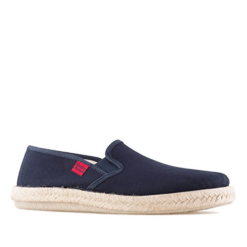 Andrés Machado - Espadrilles für Damen und Herren – AM500 - Slipper für den Sommer – Unisex Hausschuhe – Leinenschuhe mit Rutschfester Gummisohle und Jute – Dunkelblau, EU 45 von Andrés Machado