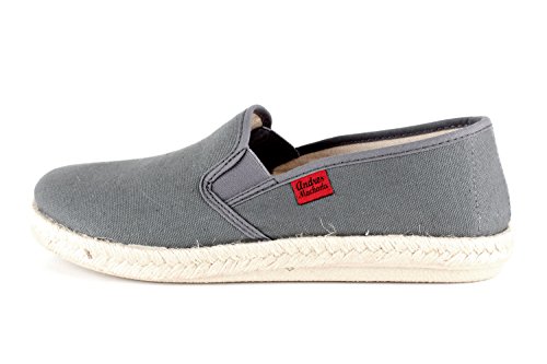 Andrés Machado - Espadrilles für Damen und Herren – AM500 - Slipper für den Sommer – Unisex Hausschuhe – Leinenschuhe mit Rutschfester Gummisohle und Jute – Grau, EU 45 von Andrés Machado