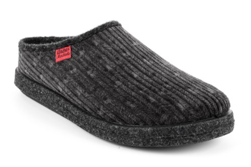 Andrés Machado - Hausschuhe für Herren für Sommer – Unisex Slipper - AM001 für drinnen und draußen – Pantoffeln aus Filz mit Rutschfester Gummisohle – Kord Grau, EU 42 von Andrés Machado