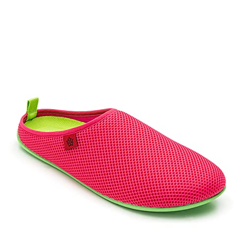 Andrés Machado - Hausschuhe für Junge Frauen – Frühling Sommer – Dynamic – Unisex Pantoffeln - atmungsaktive Netzstruktur – rutschfeste Gummisohle herausnehmbares Fußbett - Pink Grün EU 39 von Andrés Machado