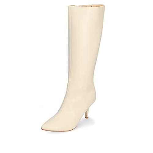 Andrés Machado - Mittelhohe Mid Calf Stiefel in Perlweiß - AM4212 - schlankene Spitze und Stilettoabsatz - Perlweiß, Größe EU 43 Andrés Machado - Mittelhohe Mid Calf Stiefel in Perlweiß - AM4212 - schlankene Spitze und Stilettoabsatz - Perlweiß, Größe EU 43 von Andrés Machado