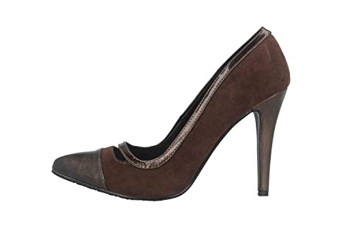 Andrés Machado - Pumps für Damen und Junge Frauen - AM55 - Damenschuhe mit Absatz High Heels Stöckelschuhe - Dunkelbraun EU 43 von Andrés Machado