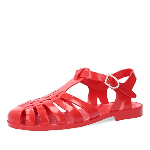 Andrés Machado - Strandschuhe - Widerstandsfähiges PVC - Schnallenverschluss - Für den Strand und den Fluss - Junior Sommersandalen für Frauen - Farbe Rot - Größe 41 EU von Andrés Machado