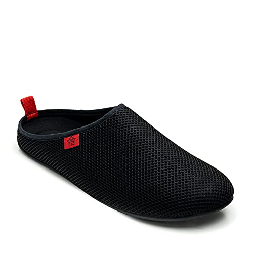 Andrés Machado - Hausschuhe für junge Männer – Frühling Sommer – DYNAMIC – Unisex Slipper - atmungsaktive Netzstruktur – rutschfeste Gummisohle herausnehmbares Fußbett - Schwarz EU 50 von Andrés Machado