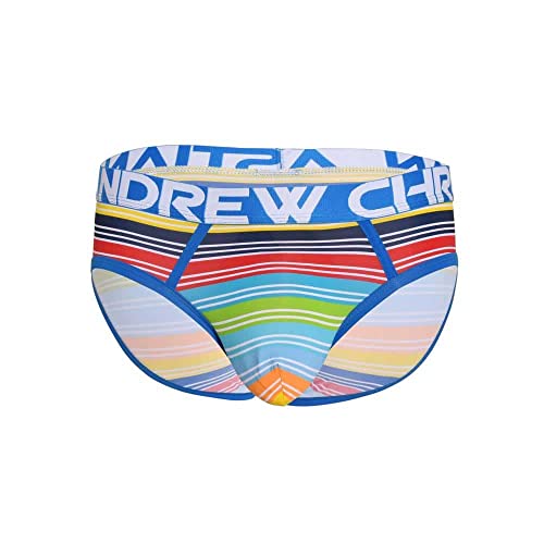 Andrew Christian Avalon Stripe Brief w/ Almost Naked® - Größe S von Andrew Christian