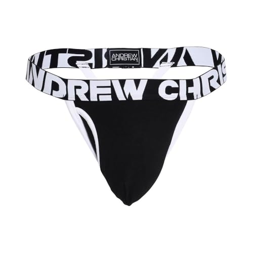 Andrew Christian Fly Y-Back Thong w/Almost Naked® Black - Schwarz - 1 x Größe XL von Andrew Christian